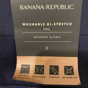Banana Republic sloan navy ankle pant bio stretch. new with tags.